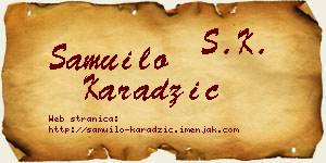 Samuilo Karadžić vizit kartica